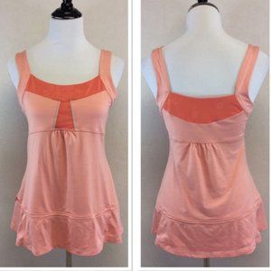 Lucy peach drawstring Athletic tank